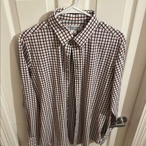 Mizzen+Main Red and Blue Casual Button Down Shirt